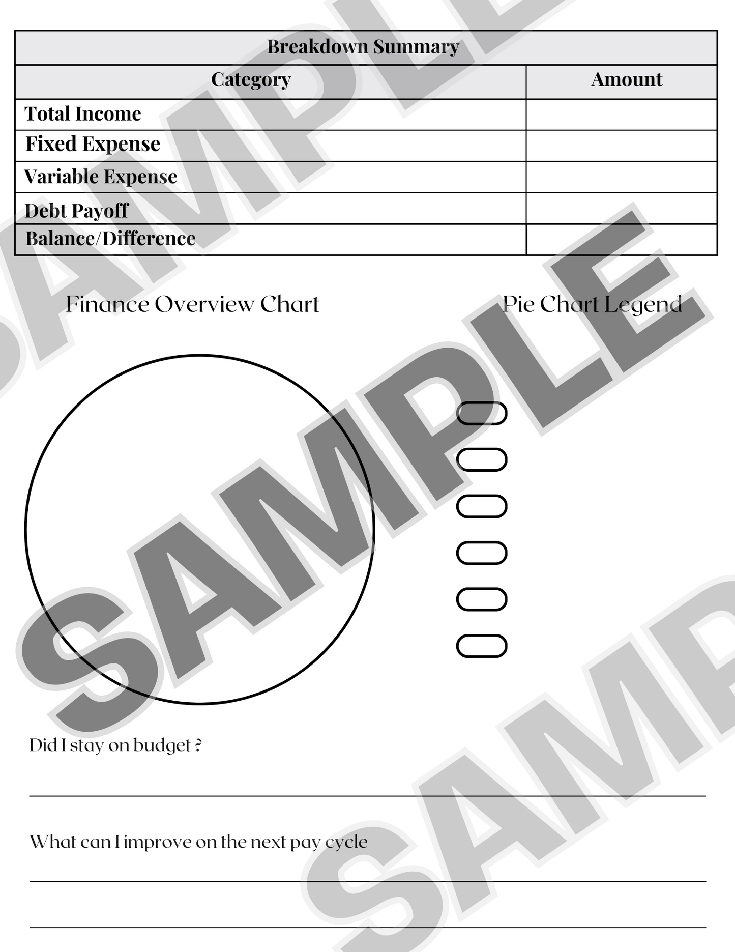 Budget Bundle -  (Digital Download)