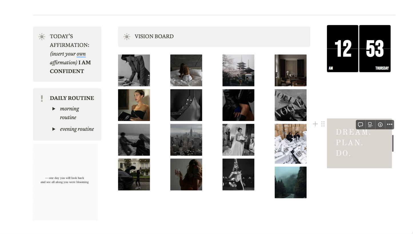 Life Planner Notion Template - PLR