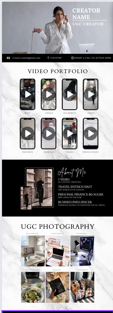 UGC Portfolio Template - PLR