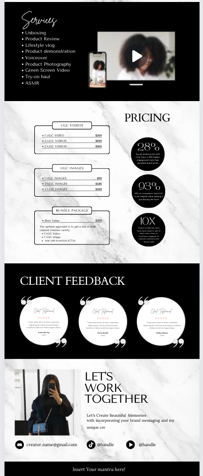 UGC Portfolio Template - PLR